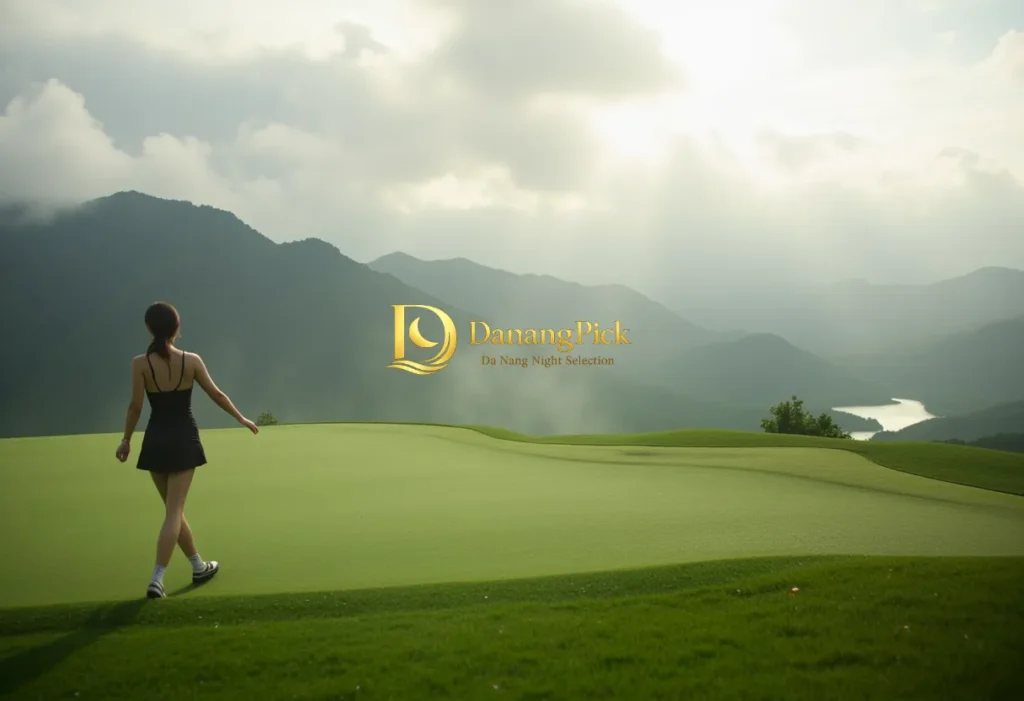 GOLDEN BAY (GOLDEN BAY) 다낭의 절경 골프장에서 골프_에코걸과 함께 여유로운 라운딩을 즐기는 모습.